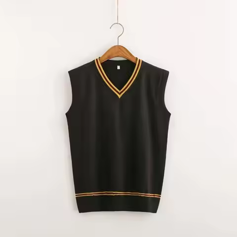 Magic School V Neck Sweater Uniform Hufflepuff Ravenclaw Slytherin Wizard Cosplay Costume Stripe Cot