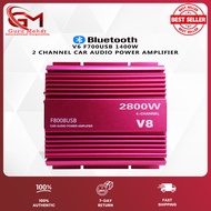 V8 (F8008USB) - 4 Channel Car Audio Power Amplifier / Car Amplifier with Bluetooth 2000Watts