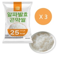 [KOREA] Alpha Fermented Konjac Rice, 12.5kcal per 100g, 200g (3pcs) – Korean Celebrity Pick