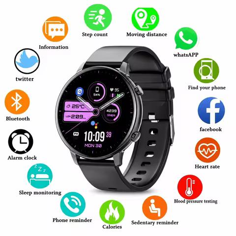 1.39'' HD 360*360 Smart Watch Bluetooth Calling, BLE5.2 IP67 Waterproof Fitness Tracker, Real-time H