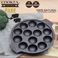 Cookza[HANDMADE] Pure Cast Iron Takoyaki Pan, Paniyaram Pan, Takoyaki Pan Cast Iron, Cast Iron Cookw