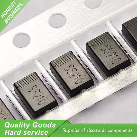 100pcs/lot SS210 SMD Schottky Barrier Rectifier Diode 2A 100V DO-214AA SMA New Original Free Shippin