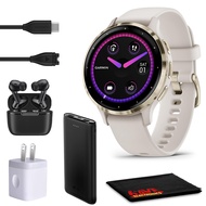 Garmin Venu 3S Advanced Fitness and Health Tracker Smart Watch Soft Gold Stainless Steel Bezel with 