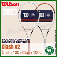 RAKET TENIS WILSON CLASH 100 V2 ROLAND GARROS 2023 / WILSON CLASH RG - won5.shop