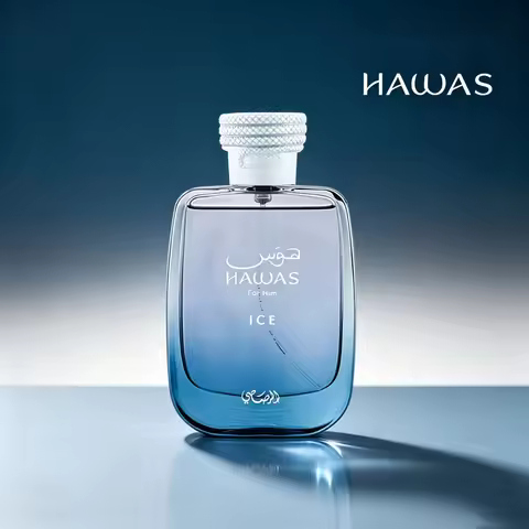 Hawas Ice by Rasasi 100ml for Men, Aromatic Cologne with Driftwood‑Moss Earthy Undertones