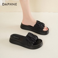 Daphne | Thick Soled Sandal Slides Elevated Ruffle Summer