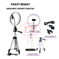 FV Ring LIGHT RINGLIGHT TRIPOD / Ring LIGHT 33CM / LARGERing LIGHT LIGHTNING/ MICROPHONE/ CLIP ON MI