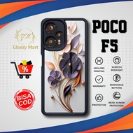 Latest P0C0 F5 Case - P0C0 F5 - Beautiful Floral Motif - Premium Glossy Softcase Hardcase Material -