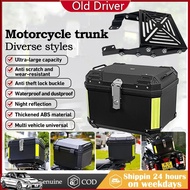 45L TOP BOX ABS+Monorack🔥Y15 Y16 RS150 LC135 FIV8 Foldable Heavy Duty Top box Givi Box Rack Monorack