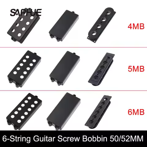 4MB 6MB Sealed Closed 4/6String Guitar Pickup Cover/Lid/Shell/Top For Electric Bass Black 89.5*49mm/