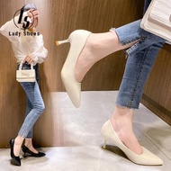 Plus Size close shoes with heels stilleto heels 33-43 yards large size women's shoes 43 nude light m