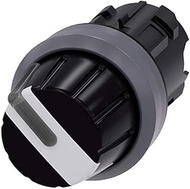 Siemens 3SU10322AF600AA0 Selector Switch, O-I, Black, Plastic with Metal Front Ring, IP66, IP67, IP6