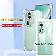 TEBAL AntiCrack Soft Case Bening Oppo Reno11 Reno10 10Pro 10Pro+ Reno8 Reno8T Reno8Z 7 7Z 6 5 5F Anti Crack Shookproof Clear Thin Softcase/Silikon/Silikone Transparent/Sofcase Sof Silicone A banting jatuh Scratch 4g 5g 10 Plus Reno 8 T Z 8T 8Z Pro 11
