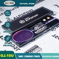 SALYWEE GJ 10U 52g Max 35LBS Ultralight 100% Full Carbon Fiber Purple Badminton Racket with String B