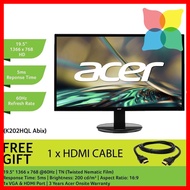 Acer E200Q 19.5" HD LED Backlit Monitor TN, 60Hz, 1600 x 900, 6ms, VGA, HDMI, 3Y