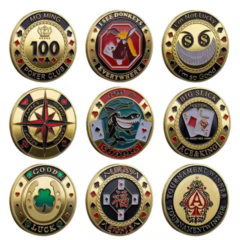 Chip Coins Metal Guard Coins Collectibles Souvenir Chip Casino Chip Dealer Tokens Souvenir Collectib