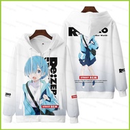 RE Zero Anime Jacket - Long Sleeve Zipper Fashion, Plus Size