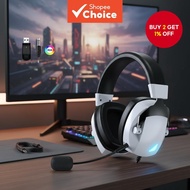 Wireless Bluetooth Gaming Earbuds with Microphone, 3.5mm Wired PC Headphones with Noise Cancellation