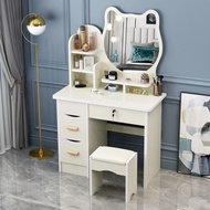 HY🍎Dresser Bedroom Simple Modern Table Dresser Mirror Makeup Table Bedside Table with Light Girl Toilet Cabinet Small IZ