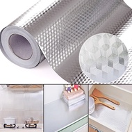 IRUZ2KSHOP 2/3/5M Aluminum Foil Self Adhesive Waterproof High Temperature Resistance Kitchen Sticker