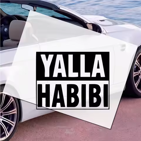 YALLA HABIBI Islam Car Stickers Styling Exterior Accessories Reflective Decoration Motorcycle Auto A