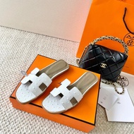 Hermes Classic H Home Oasis Sandals - Imported Cowhide Leather Outsole | Sizes 35-43