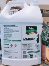 Takex Clean Extra (TCE) Multipurpose Food Grade Halal Sanitizer, 70-80% Ethanol, 5 L
