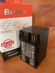BATTPRO BPA30 BP-A30電池合Canon XF605 EOS C300 Mark II, EOS C200, EOS C200B,EOS C500 ll,EOS C70 Cinema 專用 一年保用