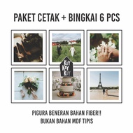 PACKAGE 6 - PHOTO PRINT PLUS FIBER Frame Frame Laminated Print Block Photo Frame 30x30 20x20 40x40