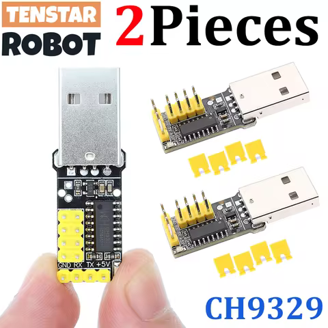 TENSTAR 2pcs CH9329 Module UART/TTL Serial Port to USB HID Full Keyboard Mouse Driver-Free Game Deve
