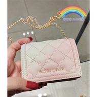 CHARLES & KEITH Small CK6-50701179Gradient Ice Cream Card Holder Wallet Chain Crossbody Golden Ball 