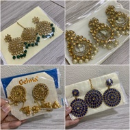 PRELOVED BOLLYWOOD EARRINGS INDIAN ACCESSORIES JHUMKA JEWELLERY