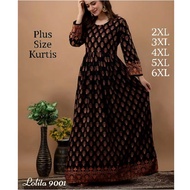 Lolita - 9001Plus Size Anarkali type Long Kurtis 3XL, 4XL, 5XL