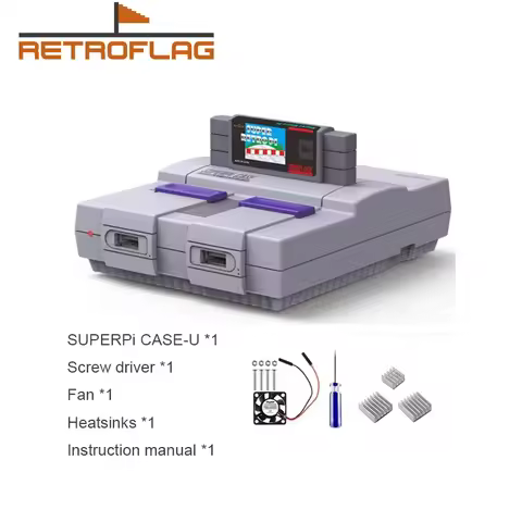 Retroflag SuperPi Case with Safe Shutdown for Raspberry Pi 3 B+ (B Plus) 2 with Safe Shutdown and Sa