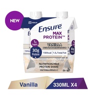 Ensure Nutrition Milk Max Protein Shake Vanilla Flavour Milk 4 x 330ml