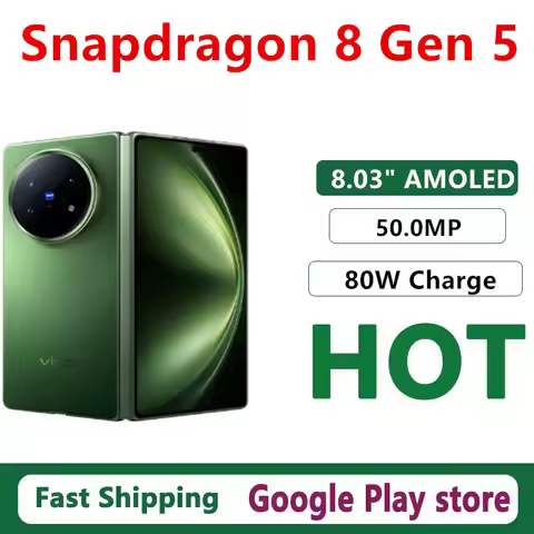 Original Vivo X Fold 5 Mobile Phone 50.0MP Camera Snapdragon 8 Gen 3 OTA 8.03" AMOLED Folded Screen 