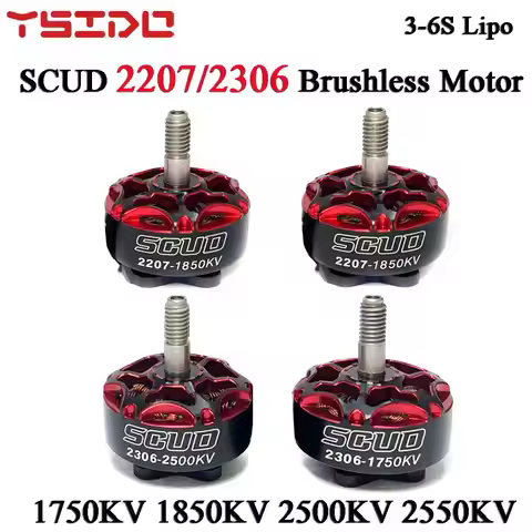 YSIDO SCUD 2207 2306 Brushless Motor 1750KV 1850KV 2500KV 2550KV 3-6S Lipo for Mark 4 FPV Racing Fre
