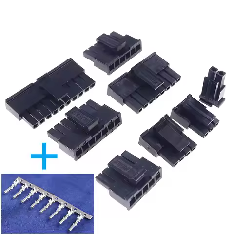 10 100 Sets Micro-Fit 3.0 MM Connector Single Row Male Housing Plug 1x2 2 Pin 3 4 5 6 7 8 9 10 Pin /