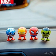 Marvel Spidean Hulk Figure Children's Cartoon Movie Figure Iron Man Captain  Toys Car Spring Bobble Head Dolls Decorate