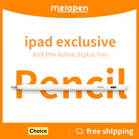 Metapen Air8 Pro Pen for Apple Pencil 2018-2026, Pro12.9/11/13-inch M4 with Palm Rejection Stylus Pe
