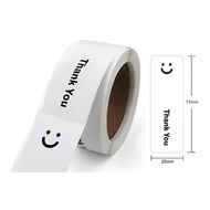 BLIVO thank you sticker สติ๊กเกอร์ขอบคุณ 75mm 25mm 120ดวง/ม้วน พร้อมส่งจากไทย Thank you stickers ติด