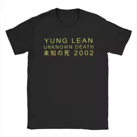 Yung Lean Unknown Death 2002 Album Tour T Shirt Man Fashion Casual Short Sleeve T-shirts Unisex High