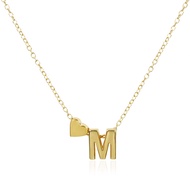 พร้อมส่งร้านไทย🔥สร้อยคอตัวอักษร สร้อยคอชื่อ สร้อยคอคู่ สร้อยแฟชั่น ประดับจี้รูปหัวใจตัวอักษรภาษาอังก