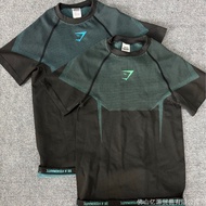 Short Sleeve Seamless gymshark onyx5.0 New Color Men's Tights Sports Fitness Training Suit Elastic T