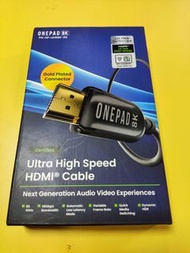 減存 ONEPAD 8K Ultra High Speed 2.1 HDMI Cable 8K HDMI線 120Hz HDMI 2.1