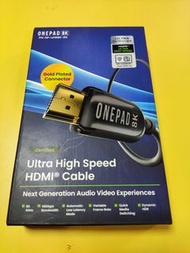  全新 ONEPAD 8K Ultra High Speed 2.1 HDMI Cable 8K HDMI線 120Hz HDMI 2.1 高清線 