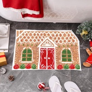 Christmas Gingerbread House Bath Mat Christmas Bathroom Floor Rugs 23.6 x 15.7 Inches Cute Winter Tu