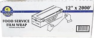 Food Service Film 12 Inch x 2000 Feet With Safety Blade to Cut Plastic Film