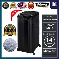 【READY STOCK | HEAVY-DUTY】FELLOWES AUTOMAX 600M 2-IN-1 HEAVY DUTY AUTO FEED COMMERCIAL PAPER SHREDDER WITH MICRO-CUT