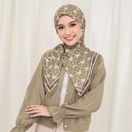 Hijab Motif Pita Kerudung Segi Empat Voal premium Motif elegan Jilbab Voal lasercut  instan